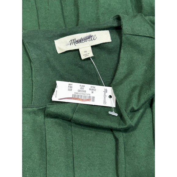 NWT Madewell Sleeveless Crewneck Bubble Top size medium in green - Picture 9 of 9